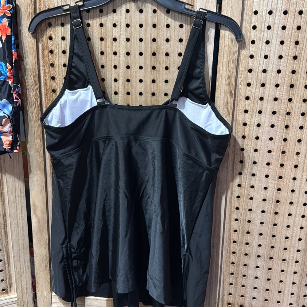 Tankini Plus Size Flowy Swimdress Tummy Control 2 Piece with Shorts - Picture 5 of 6